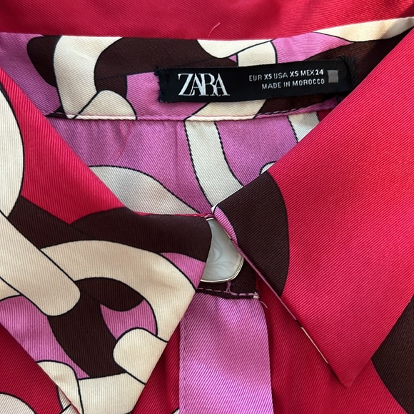 NWT Zara Chain Printed Shirt Dress - Picture 13 of 13